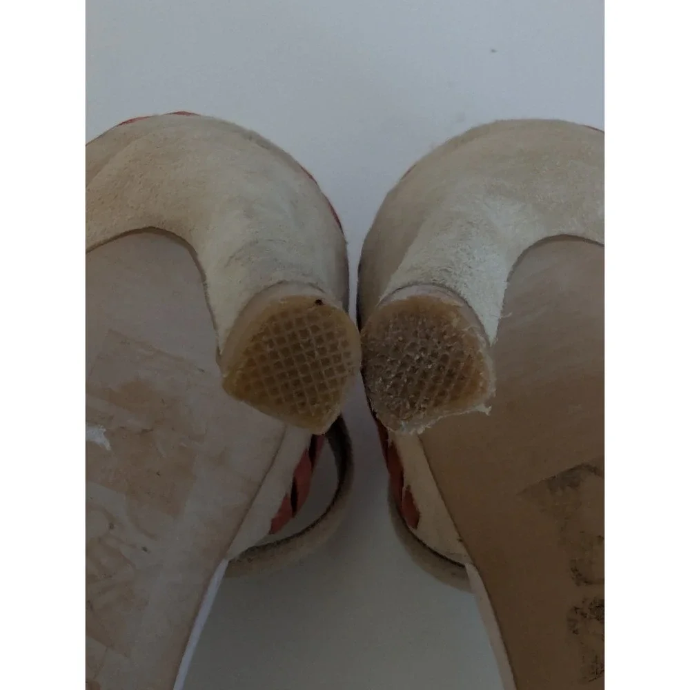 Reiss Womens Heels Size 7 Nude Coral Ankle Strap Cutout Peep Toe Stiletto - Picture 11 of 16